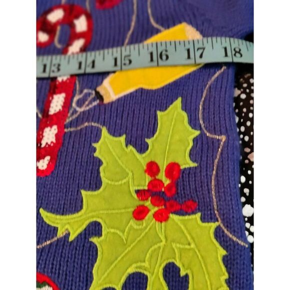 Jolly Sweaters Christmas Womens Ugly Sweater Button Up Long Sleeve Size S - Picture 10 of 12